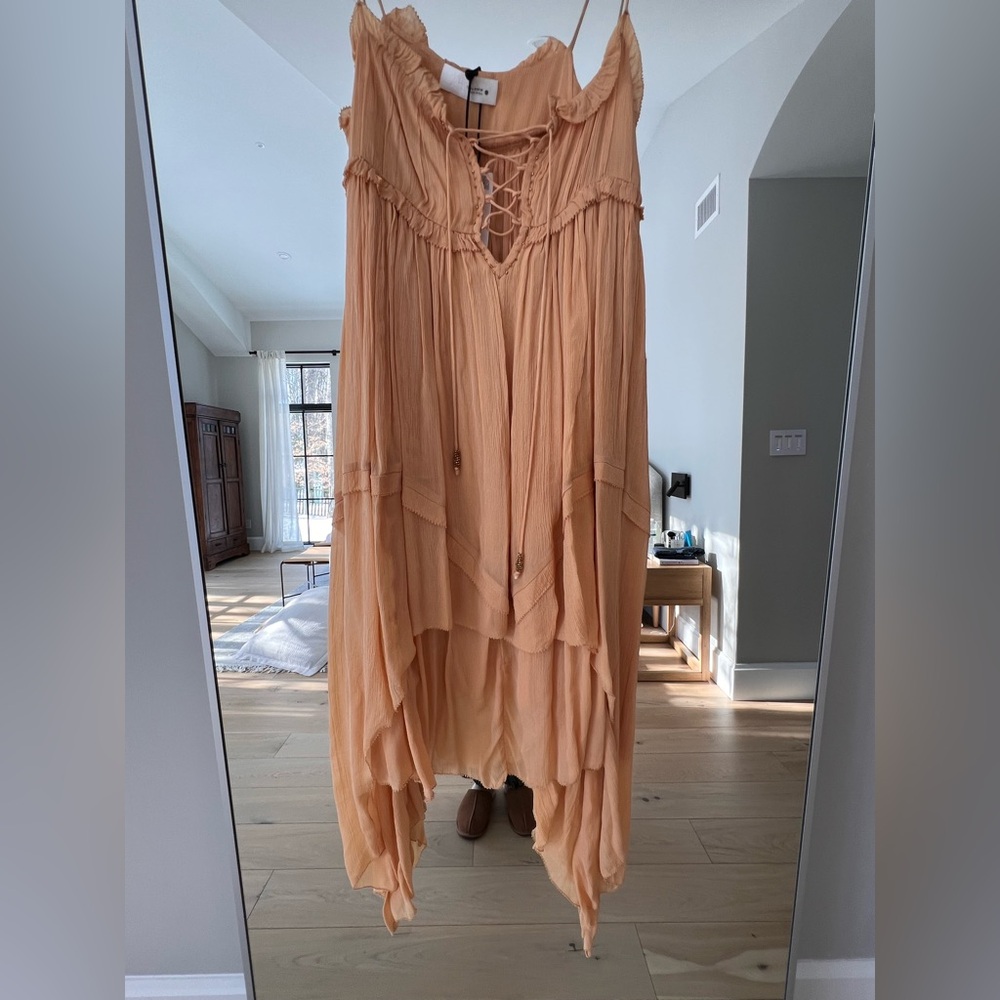 🔥NWT. ZW Collection Asymmetrical Ruffled Dress. Size M - Picture 8 of 16